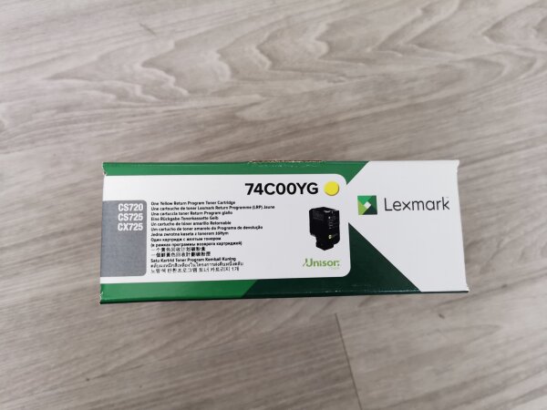Lexmark 74C00YG (74C20Y0) Toner Yellow CS720 CS725 CX725